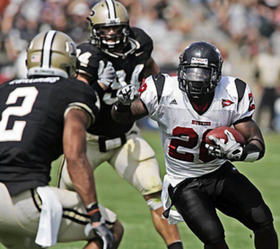 NIU runs through the Purdue "Swiss Cheese Look"