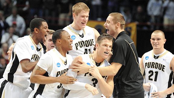 Purdue Celebrating after clinching a Sweet 16 berth. Purdue Celebrating after clinching a Sweet 16 berth.